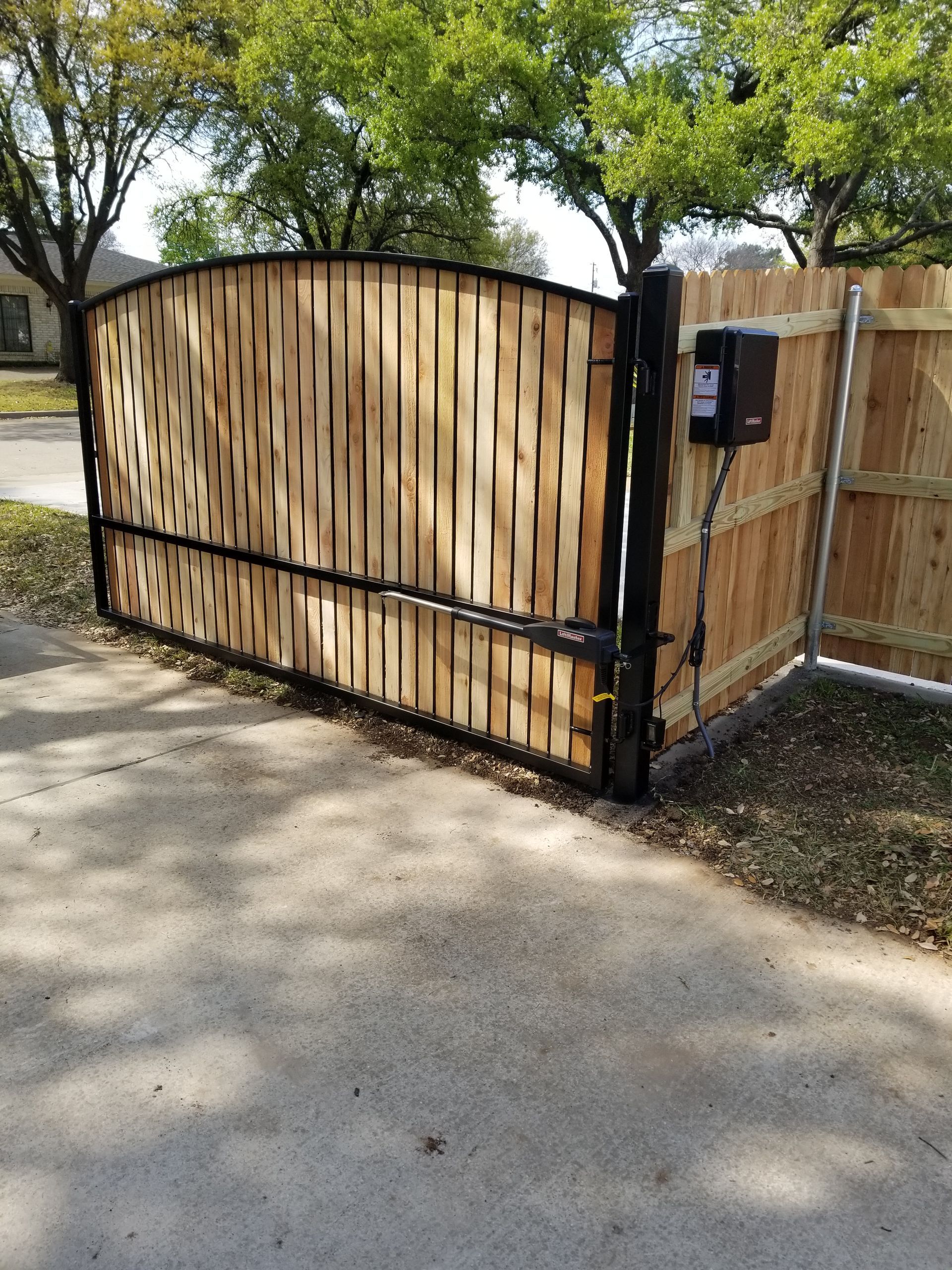 wood and iron slide gate