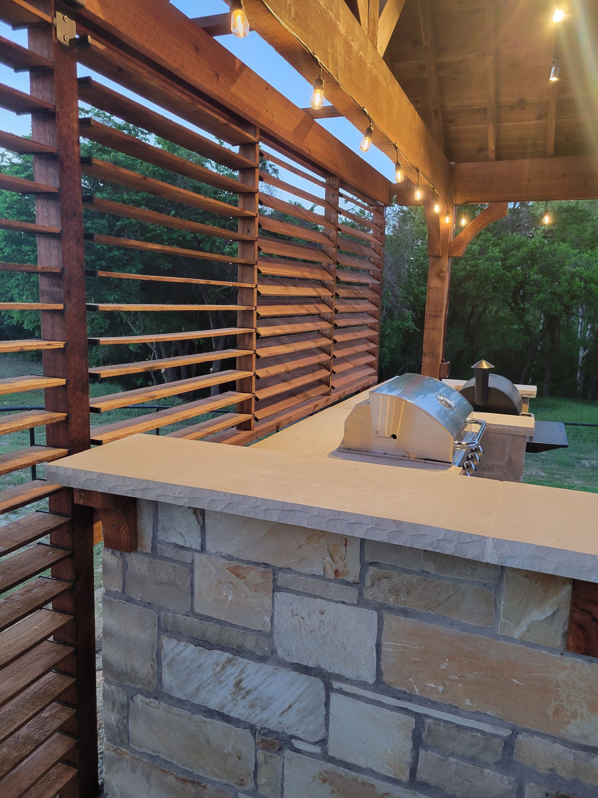 Cedar wood louvers