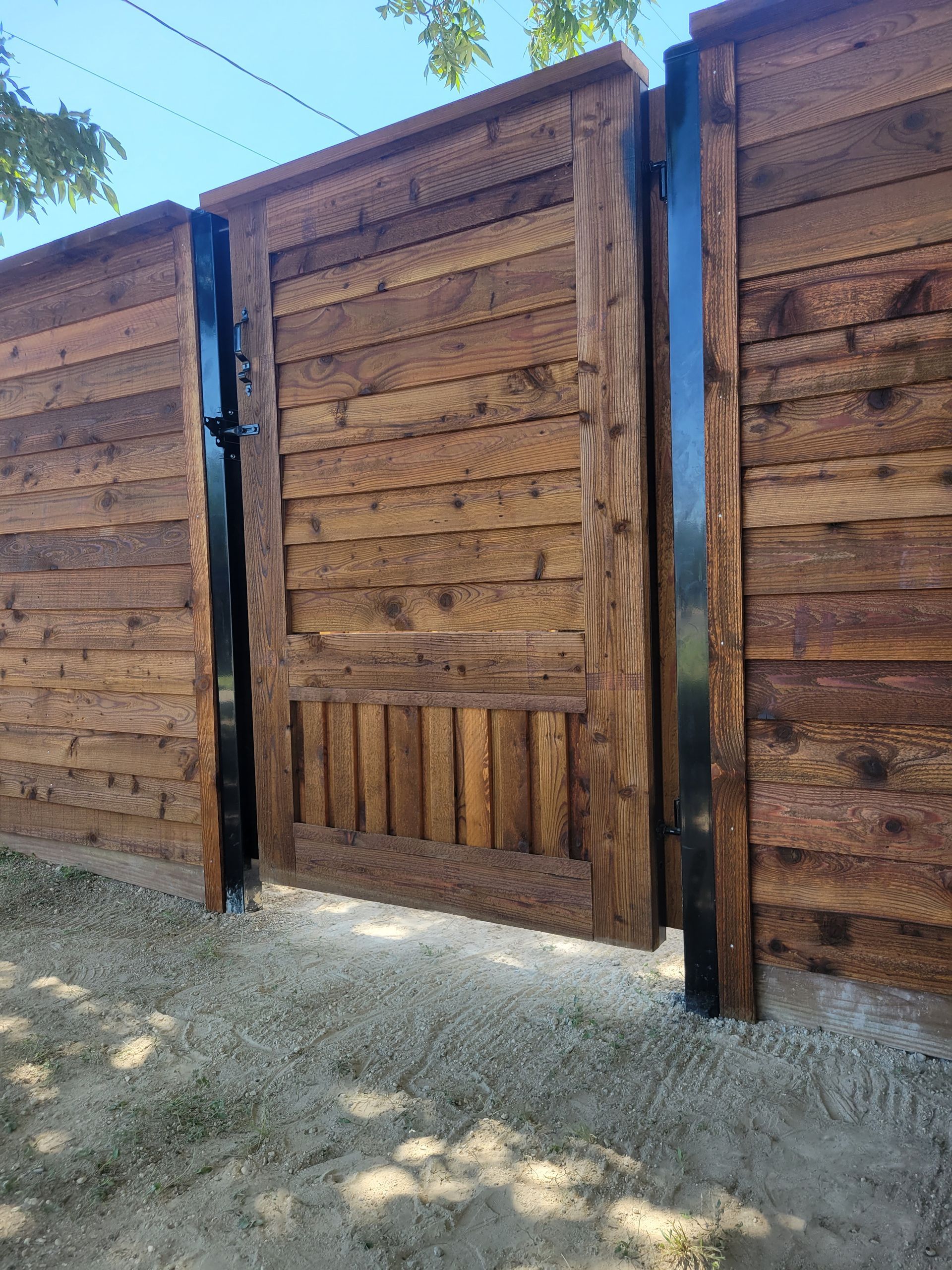 Custom gates with wood
