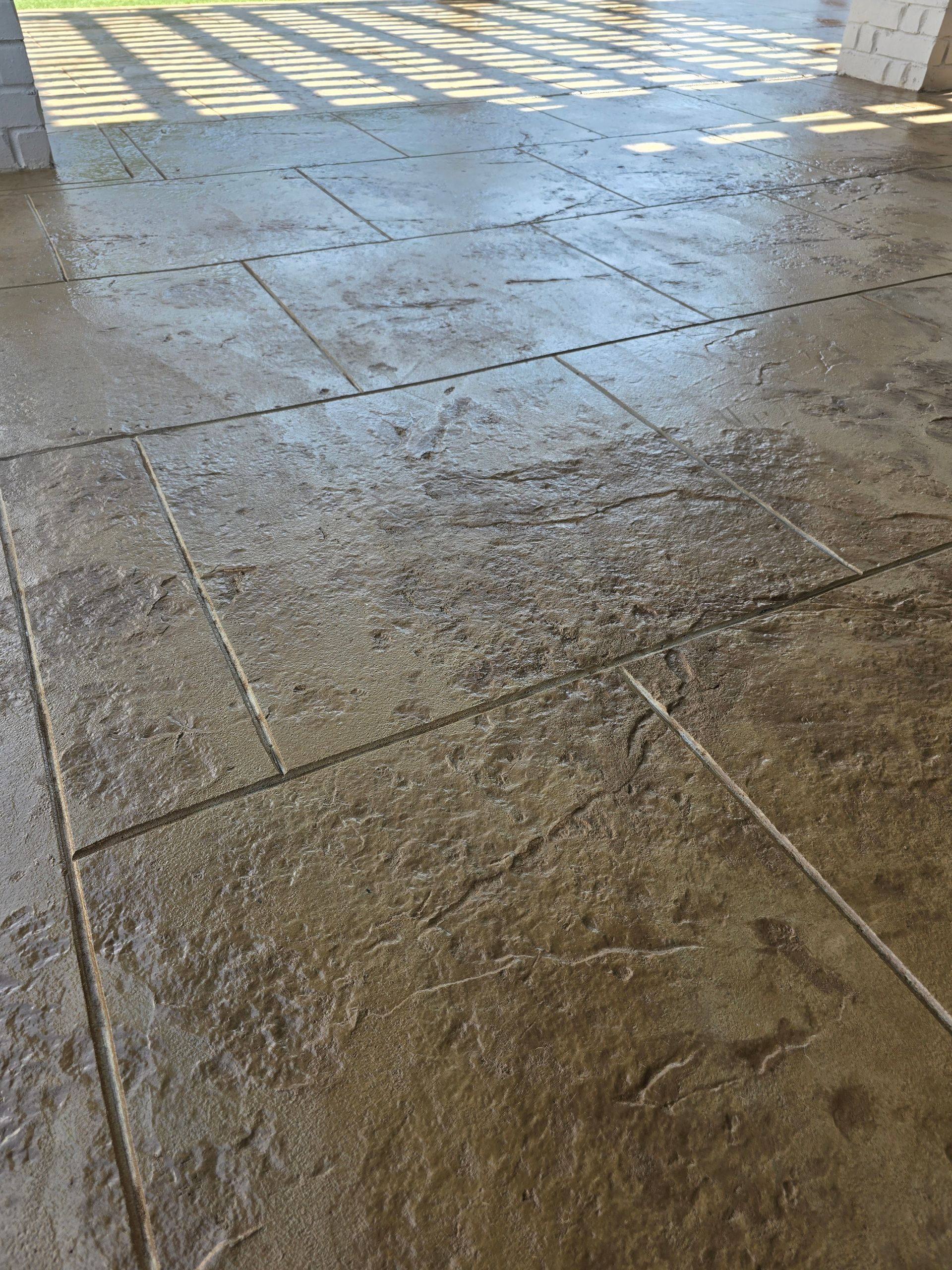 Stamped patio in Arlinton Heights