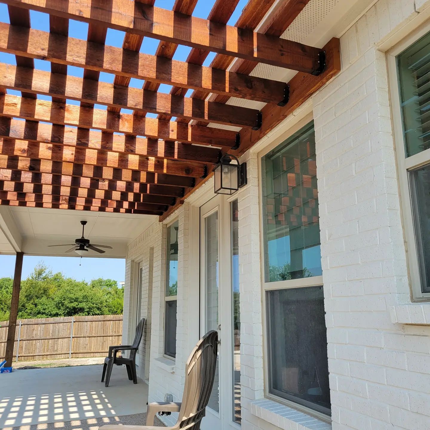 Wood pergola