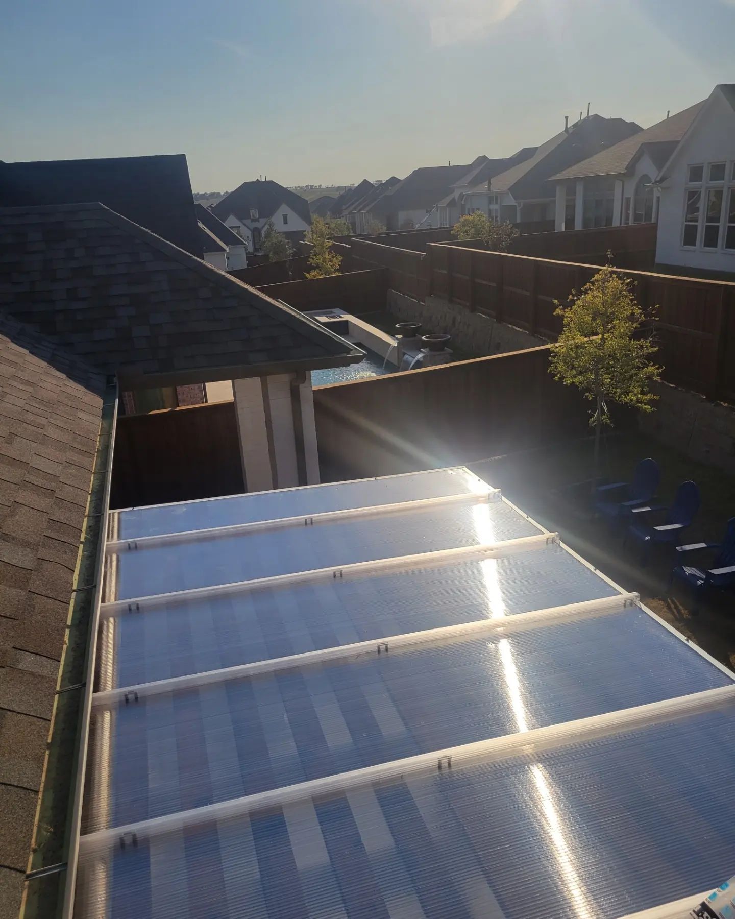 clear poly for pergola roof