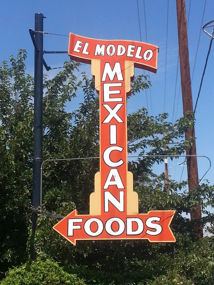 Café — El Modelo's Sign Board in Albuquerque, NM