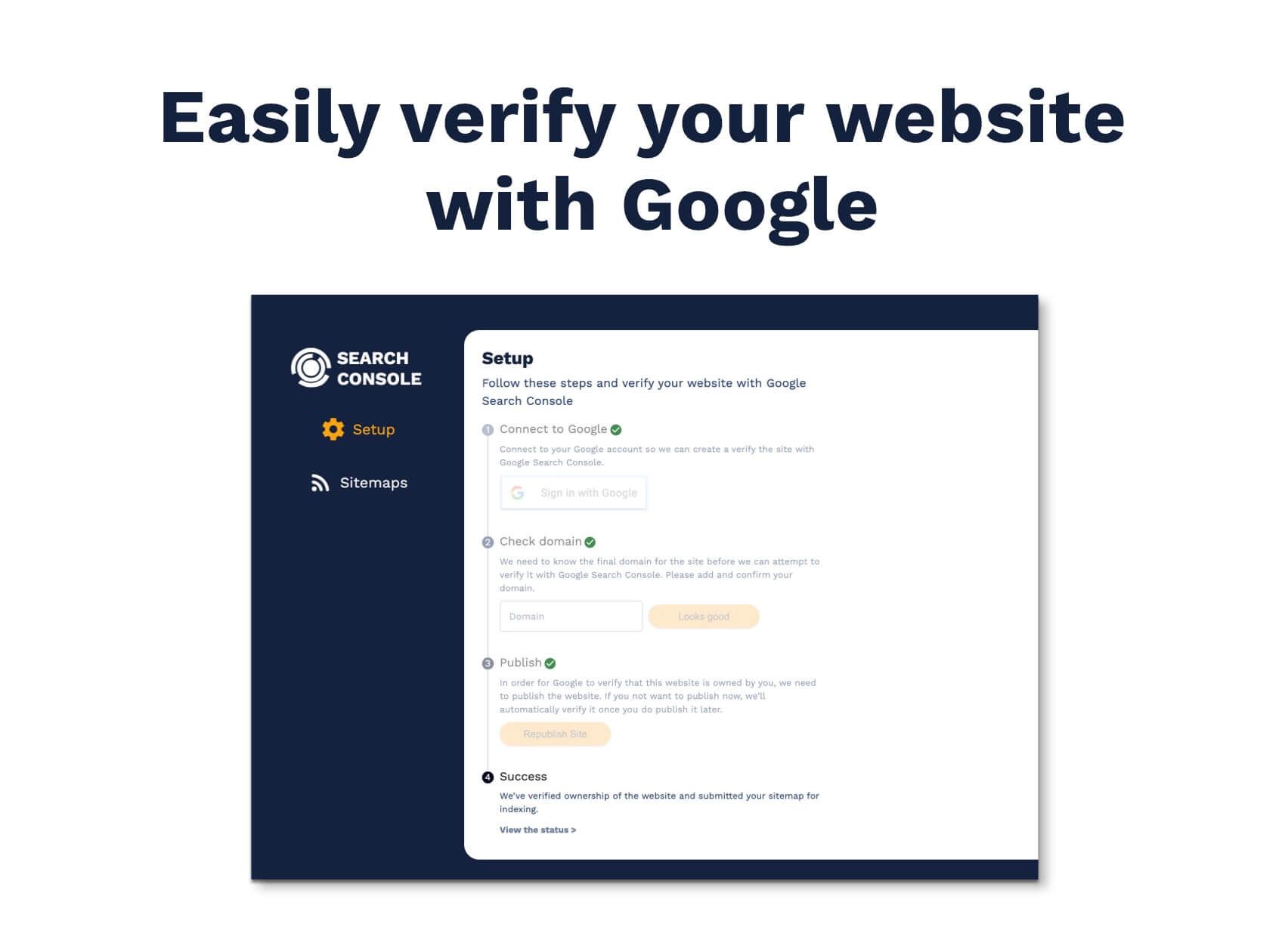 Verify the domain final domain of the website you plan to use