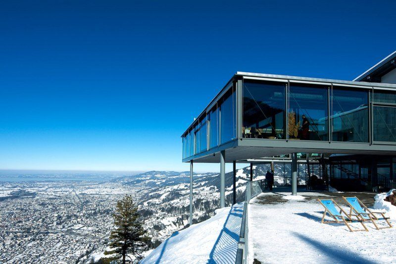 Gebäude am Karren im Winter - Dornbirn