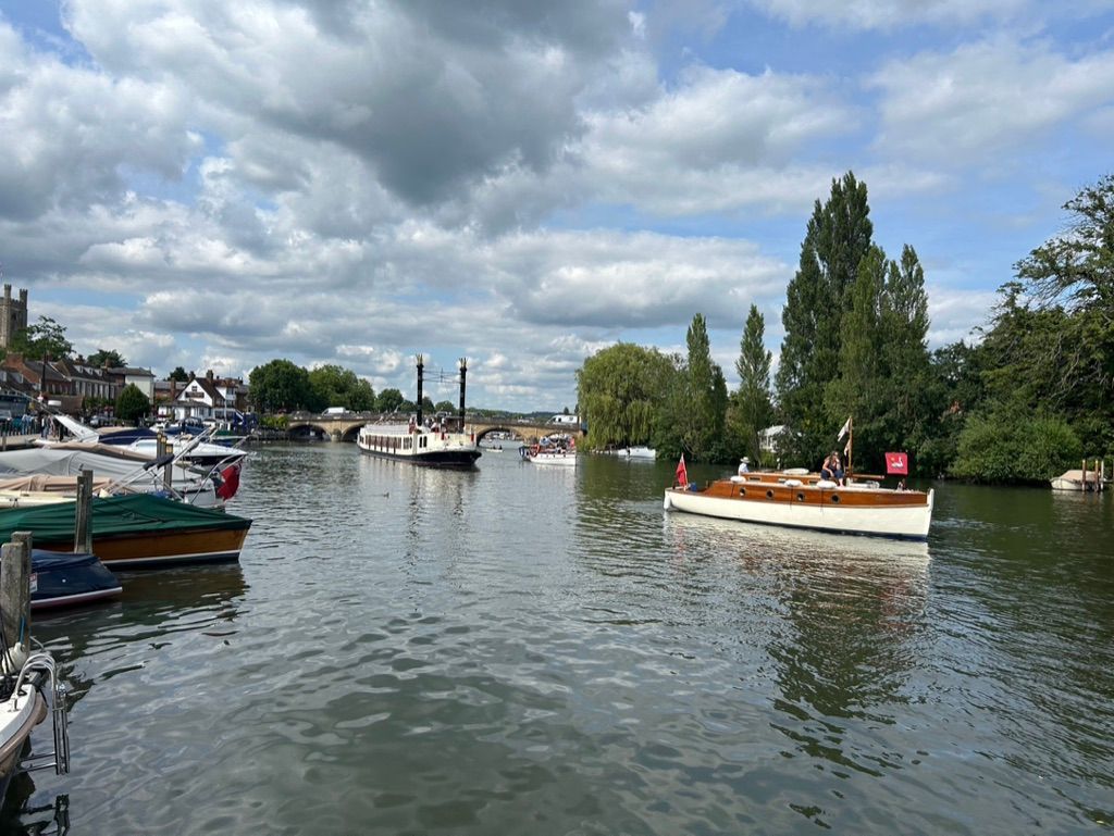 River Thames with various different boats on the river