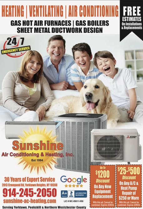 New Coupon - Yorktown Heights, NY - Sunshine Air Conditioning & Heating, Inc