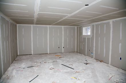 walls being upgraded to dry lining