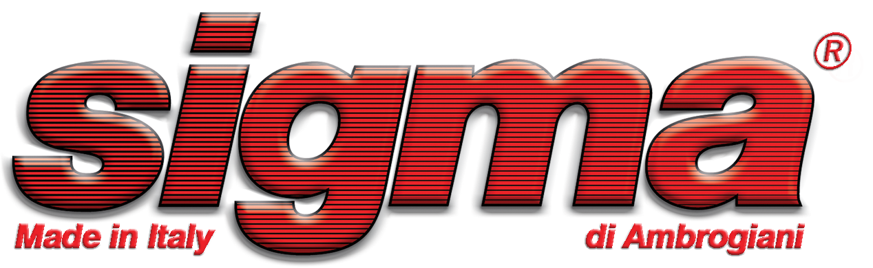 Logo sigma made in italy di ambrogiani sur fond blanc