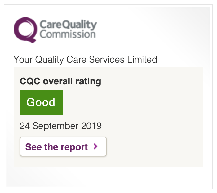 Care Quality Commission rating