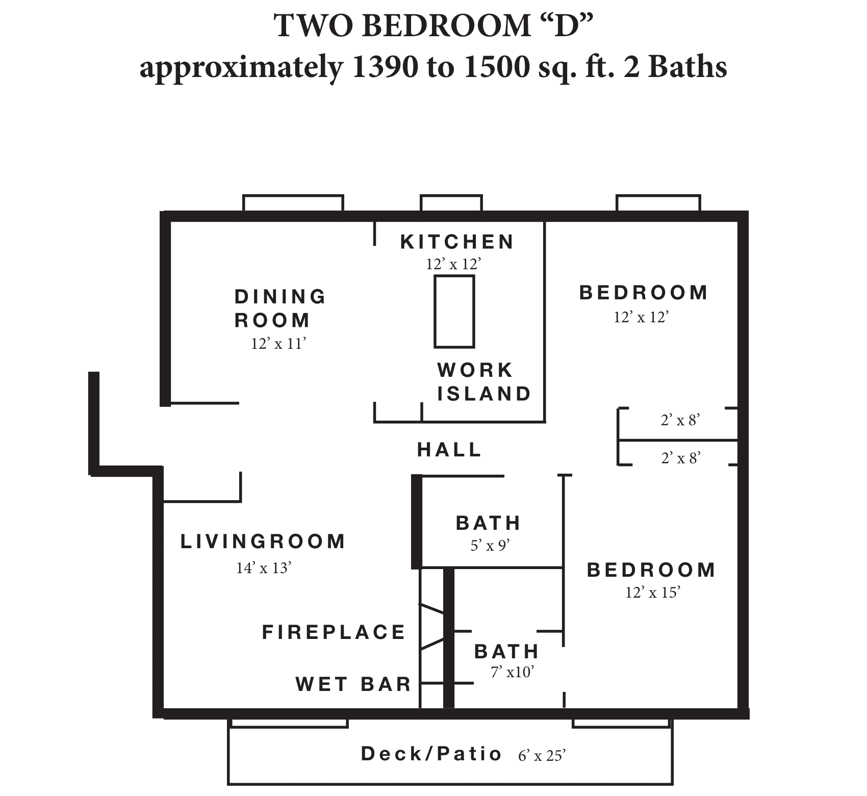 2 Bed | 2 Bath floorplan