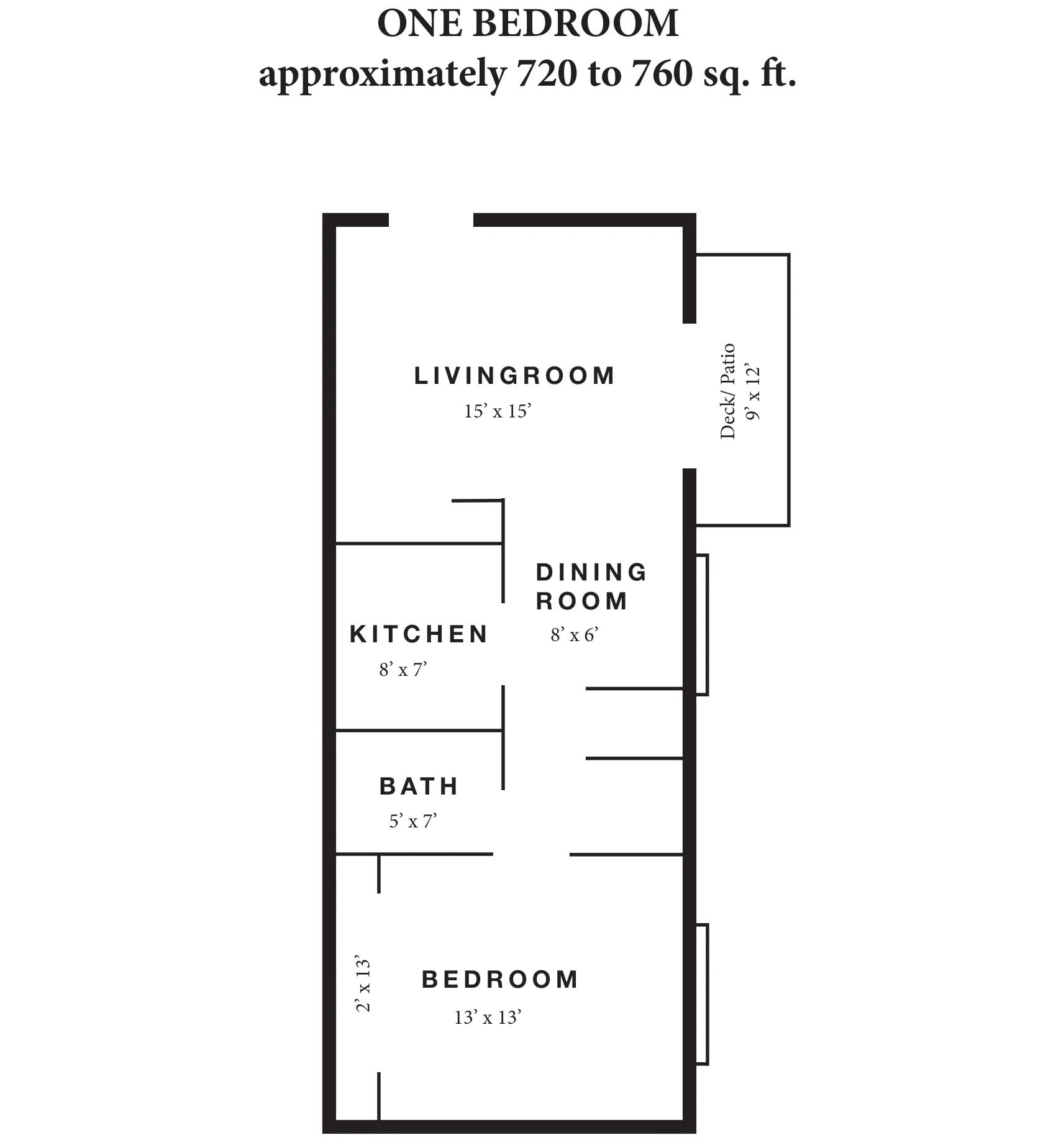 1 Bed | 1 Bath floorplan