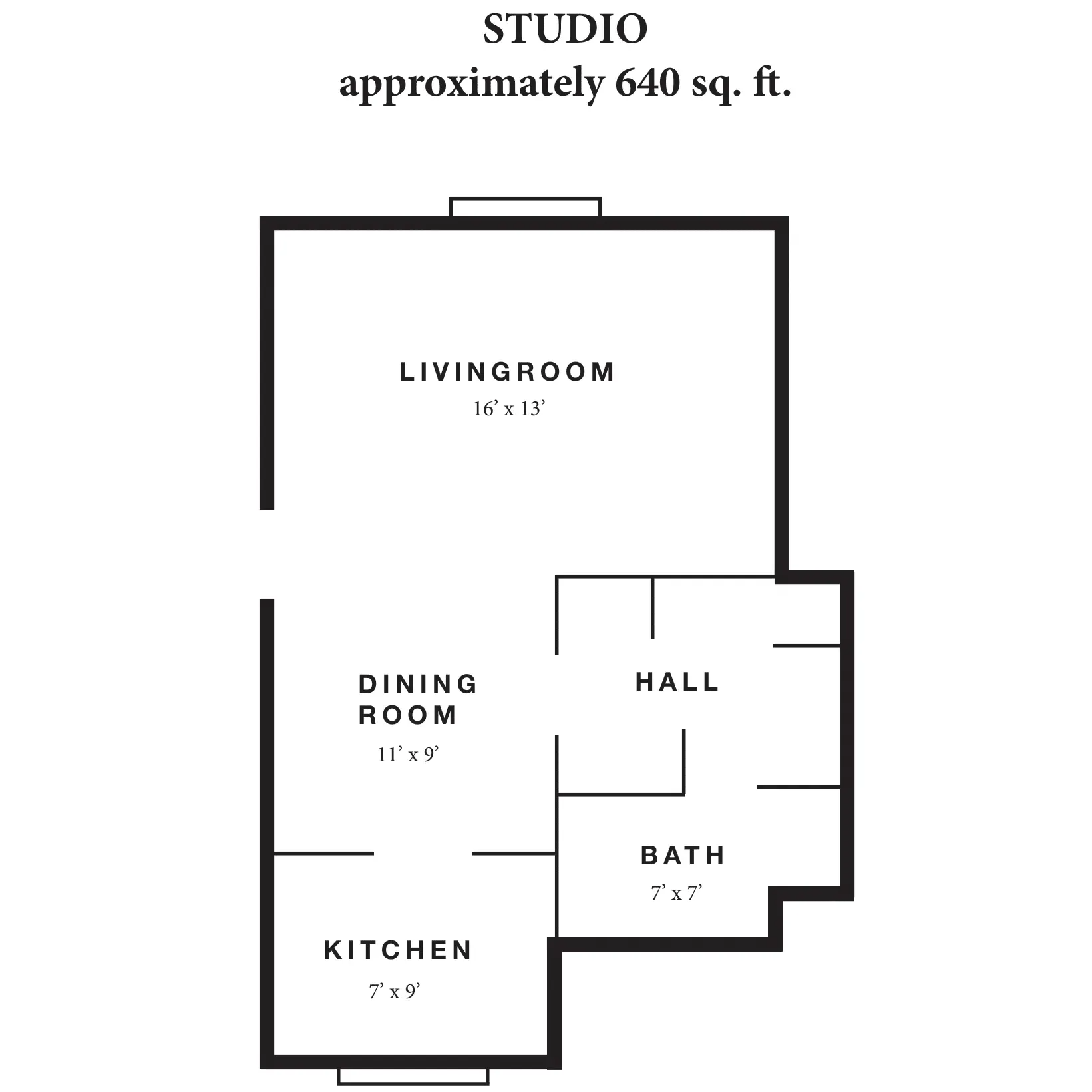 studio floorplan