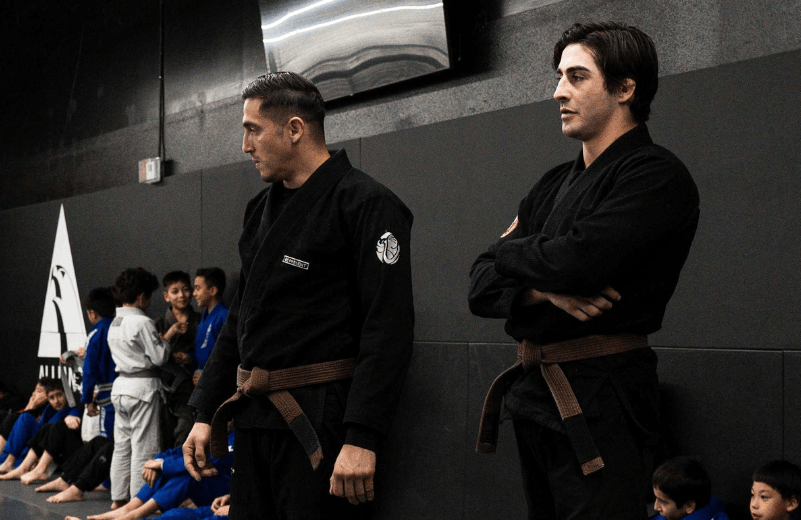 Students practice Brazilian Jiu Jitsu drills at Cobrinha Southwest in Las Vegas, NV to build focus.