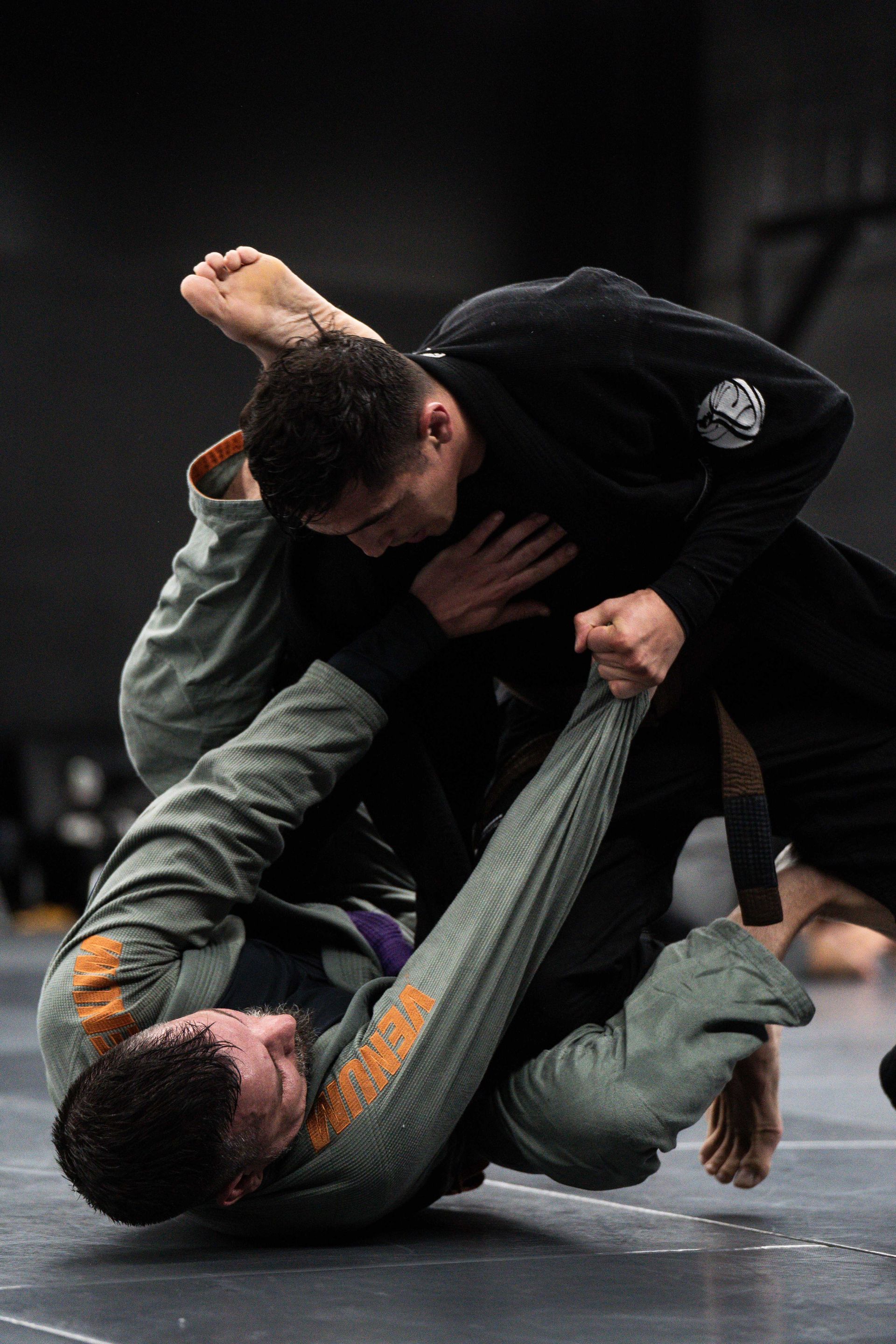 Adults training Brazilian Jiu Jitsu at Cobrinha Southwest in Las Vegas, NV.