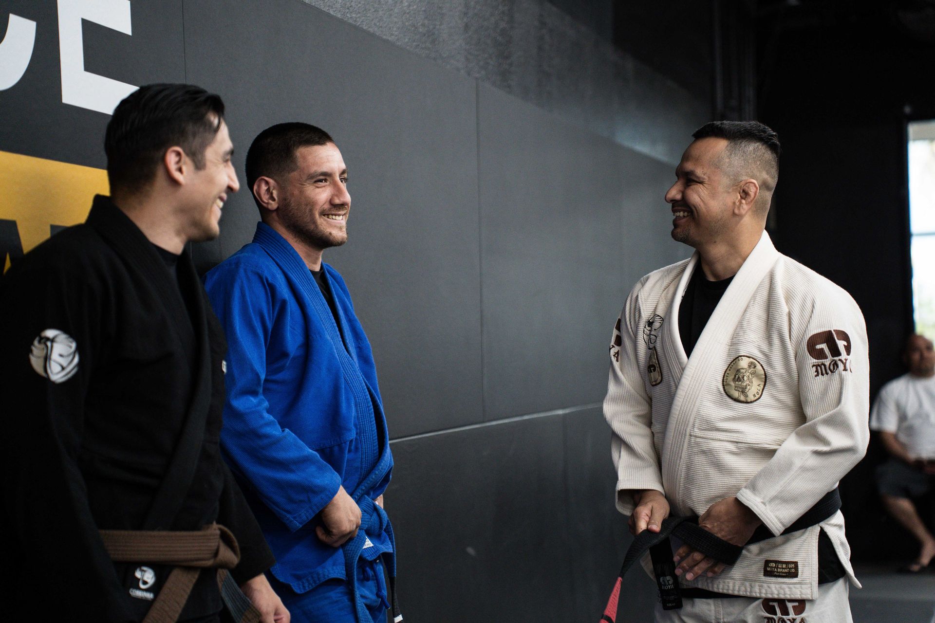 Adults practicing Brazilian Jiu Jitsu at Cobrinha Southwest in Las Vegas, NV for daily stress relief