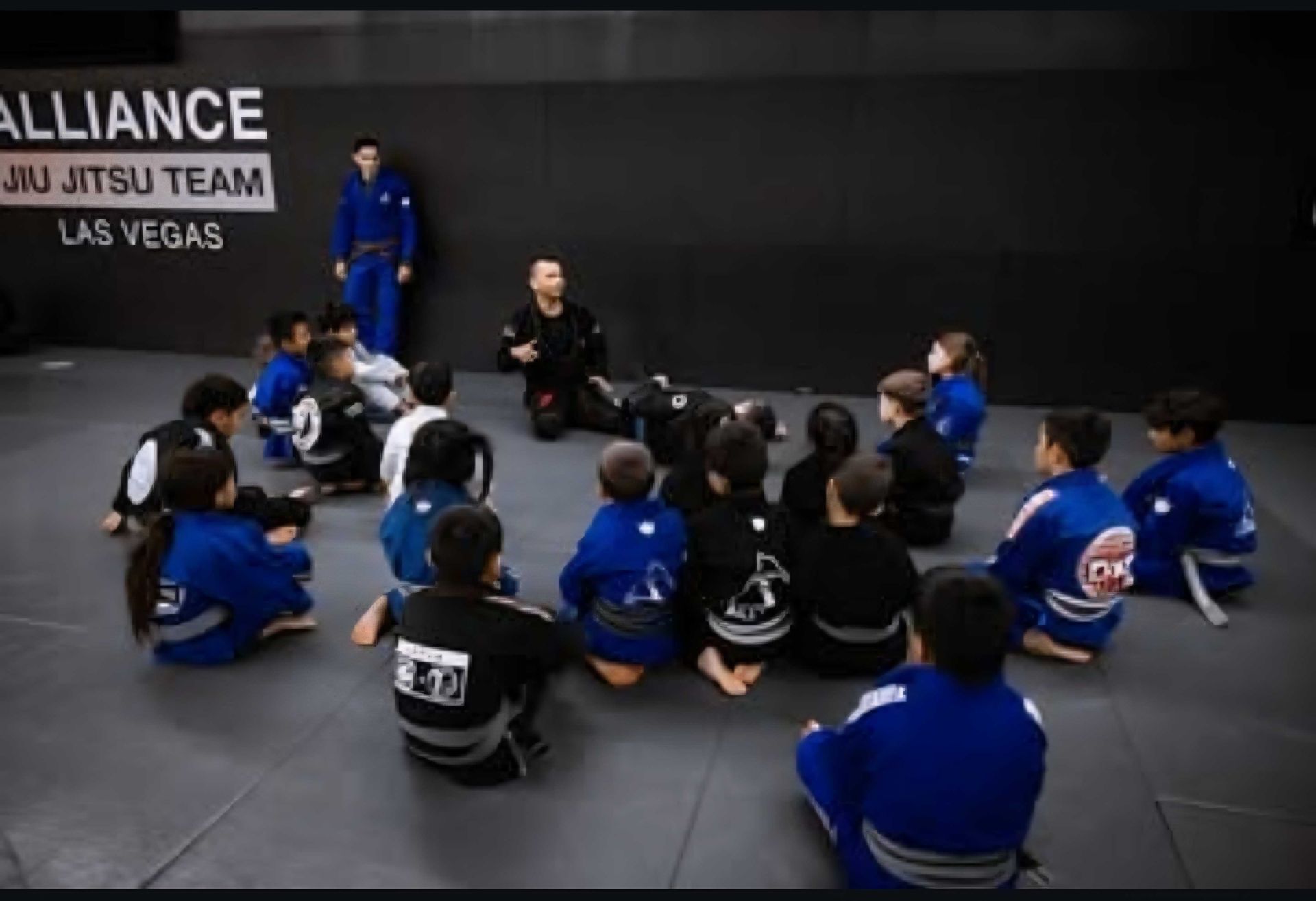 Students practice Brazilian Jiu Jitsu drills at Cobrinha Southwest in Las Vegas, NV.