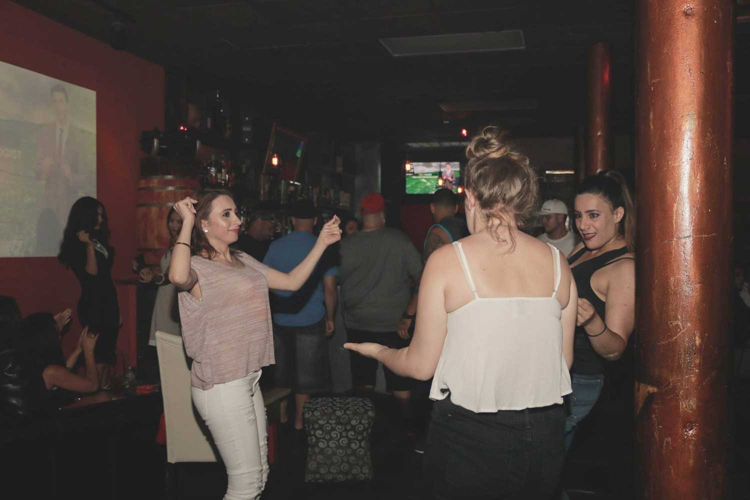 Ladies Dancing on Whiskey Lounge — Night Out in Worcester, MA