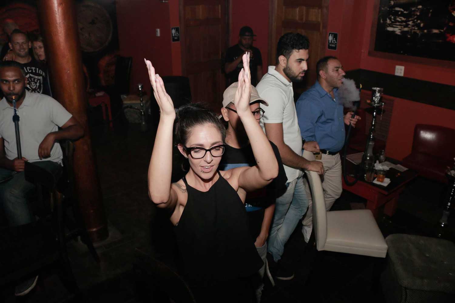 Woman Dancing Alone at Whiskey lounge — Night Out in Worcester, MA