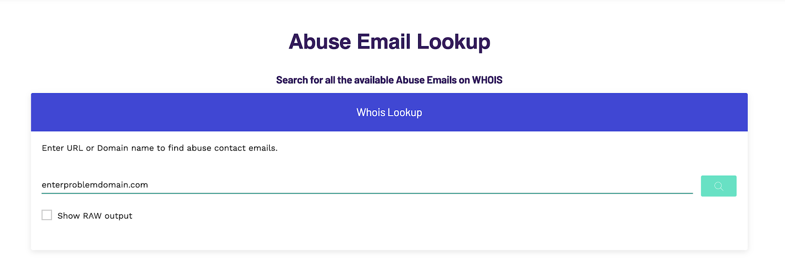 abuse email lookup