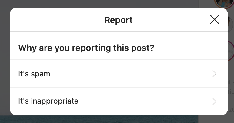 report instagram abuse