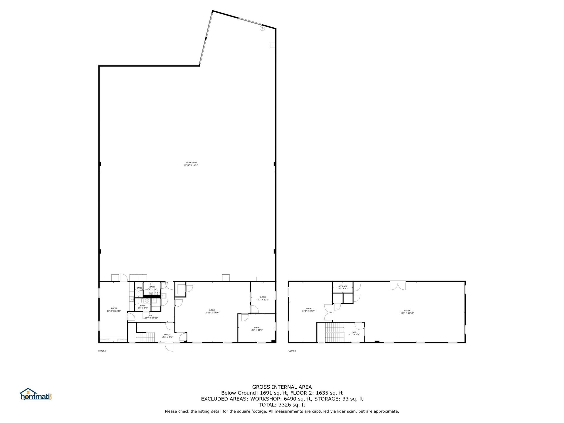 A black and white floor plan of a building on a white background.