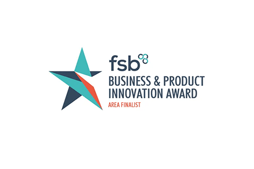 The logo for the fsb business and product innovation award.