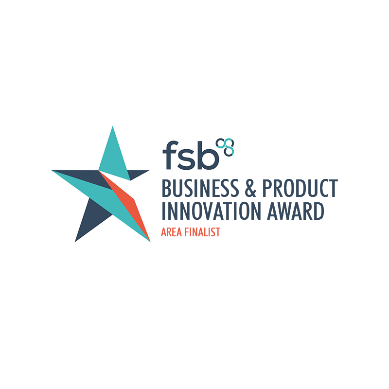 The logo for the fsb business and product innovation award