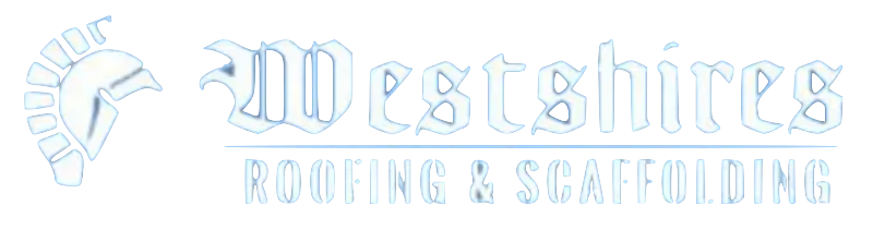 The logo for westshires roofing and scaffolding has a dolphin on it.