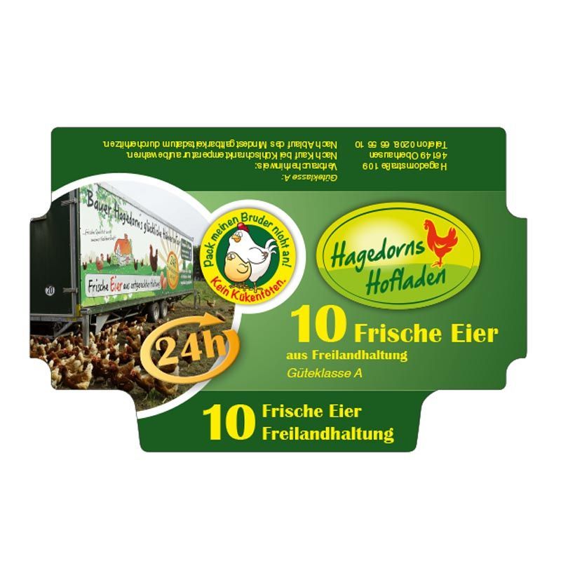 10 Eier - vPackungsdesign von Bauer Hagedorn