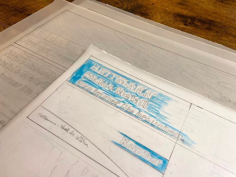 Stark Design Muster eines Handlayouts