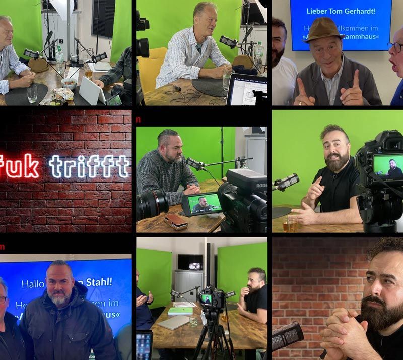 Bildkomposition mit Moderator Ufuk Demirci und Gästen