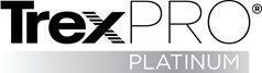 A black and white logo for trex pro platinum.