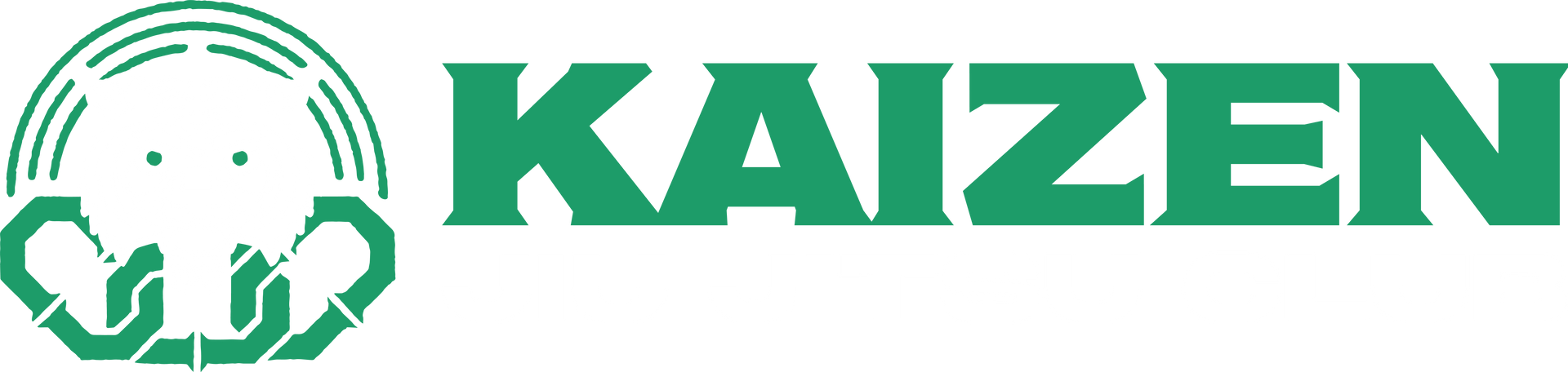 Green "KAIZEN" logo with an abstract design on the left.