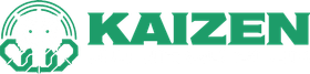 Green "KAIZEN" logo with an abstract design on the left.
