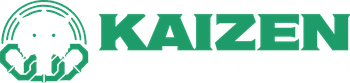 Green "KAIZEN" logo with an abstract design on the left.