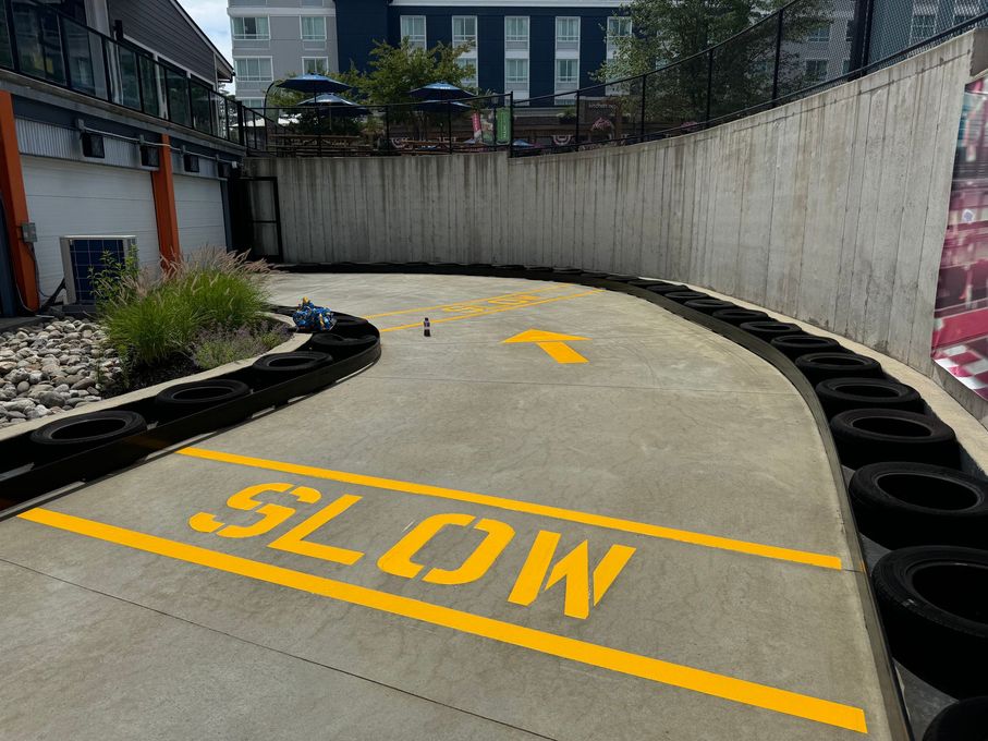 Go-kart track curve with 