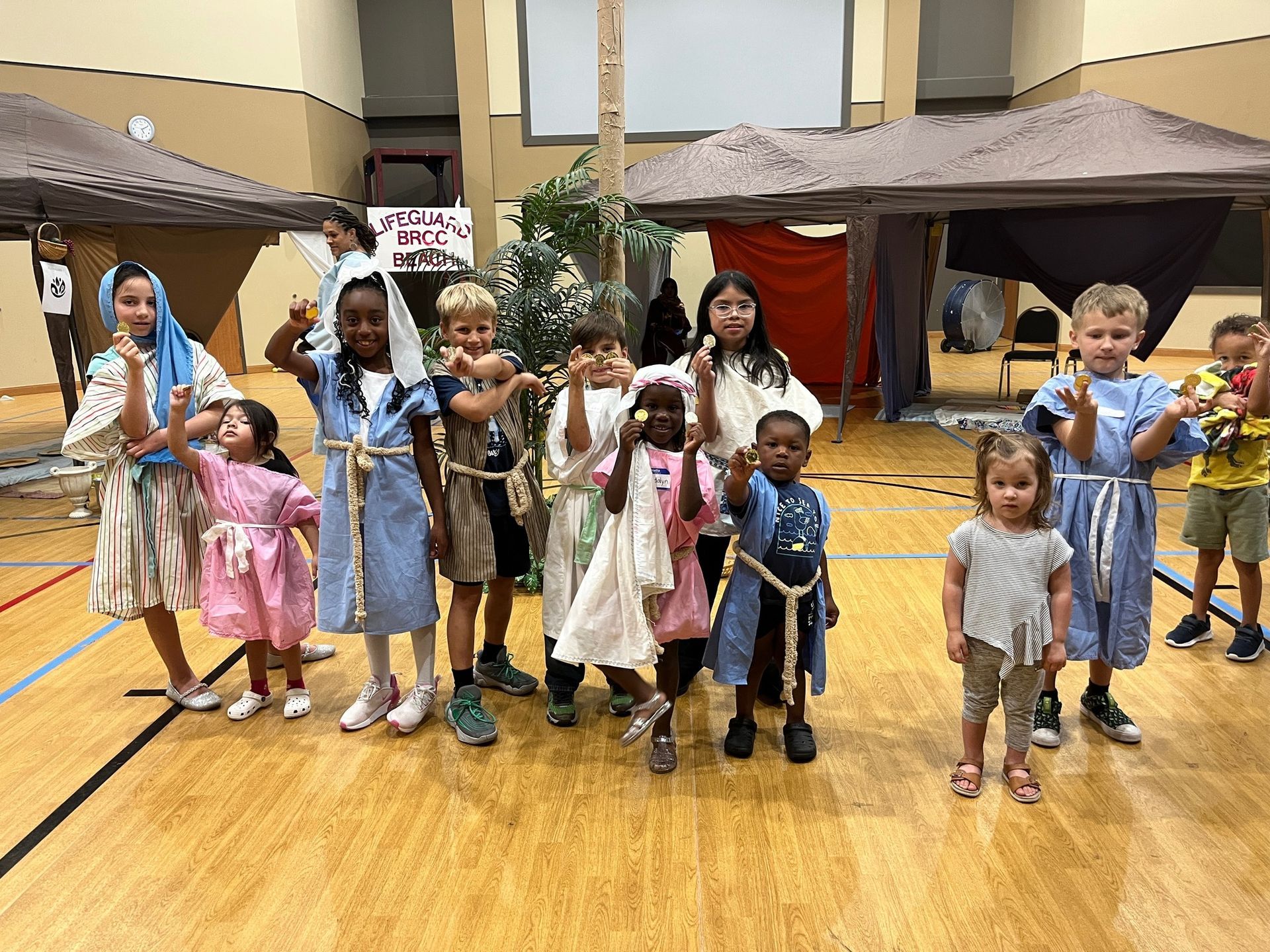 kids at vacation bible school