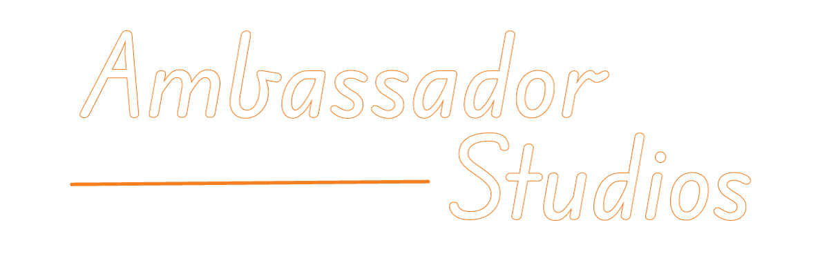 Ambassador Studios Logo - White