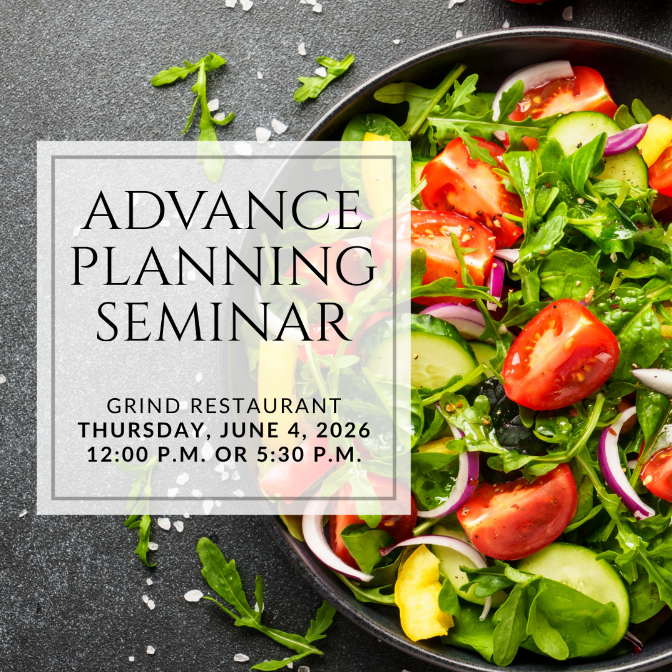 A plate of food with the words lunch & learn on it