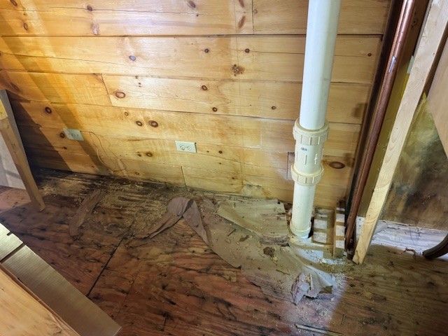 a new white pvc pipe for a main stack installed by steen & son plumbing and heating