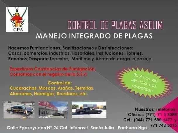 ASELIM CONTROL Y ELIMINACIÓN DE PLAGAS