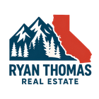Logo: Mountains and trees with a red California outline. "Ryan Thomas Real Estate" text in blue.