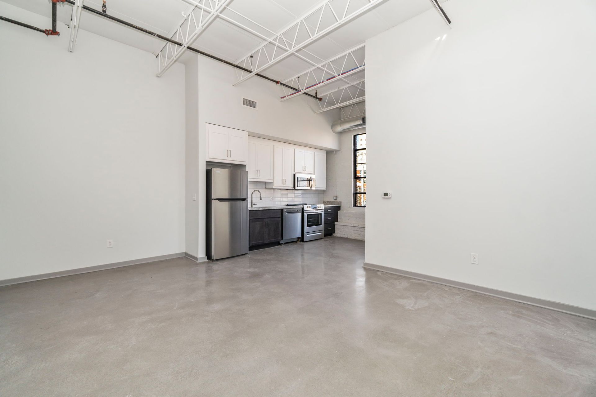 open space with kitchen