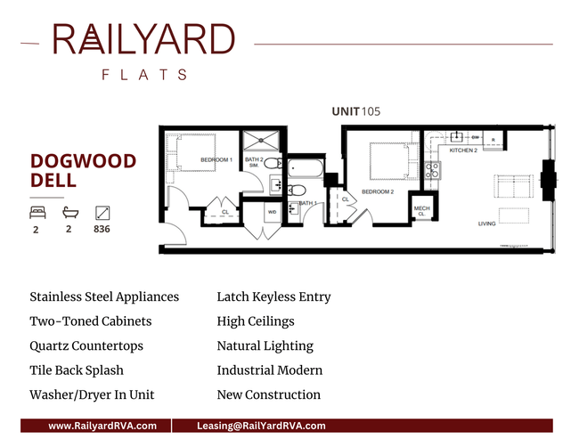 dogwood dell 2 bed 2 bath 836 square ft