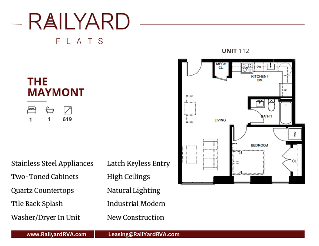 the maymont 1 bed 1 bath 619 sq ft
