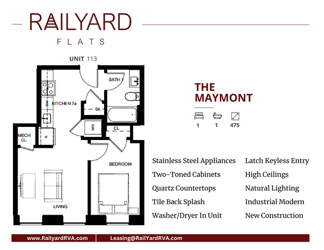 the maymont 1 bed 1 bath 475 sq ft