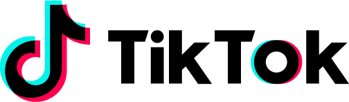 A close up of a tiktok logo on a white background.