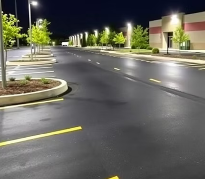 A person wearing red gloves uses a rubber mallet to set dark gray paving stones into a sand base.