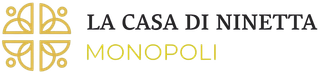 Logo for La Casa di Ninetta, with a gold geometric design and text 